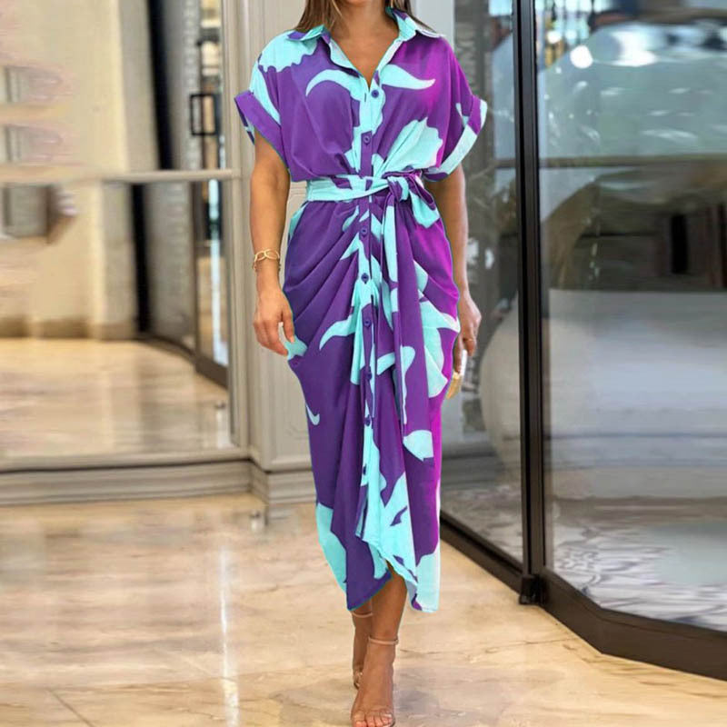 Robe Chemise Imprimée ceinturée