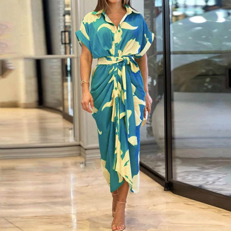 Robe Chemise Imprimée ceinturée