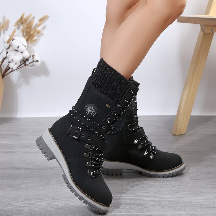 Bottes mode femme étanches – Talon carré pratique et fermeture zip latérale