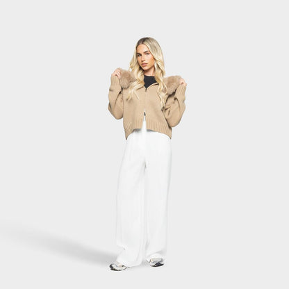 Veste Maille Luxe Bordure Signature