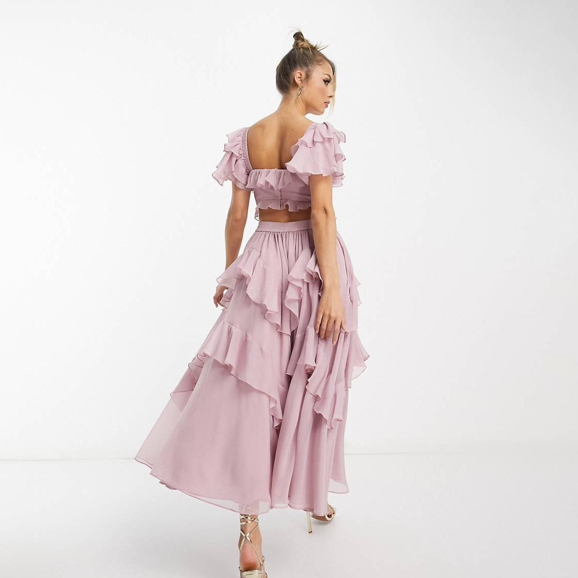 Robe Romantique à Volants et Niveaux