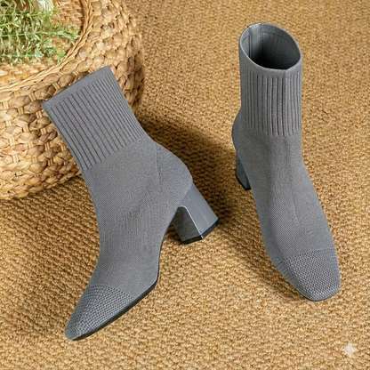 Bottines Ajustées Talon Moderne