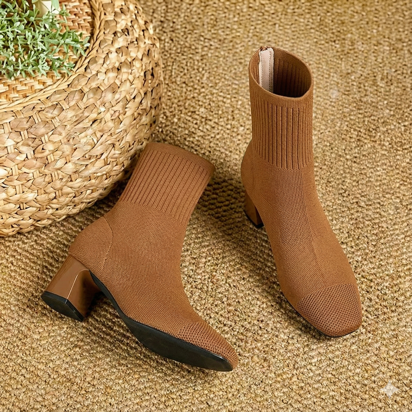 Bottines Ajustées Talon Moderne