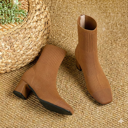 Bottines Ajustées Talon Moderne