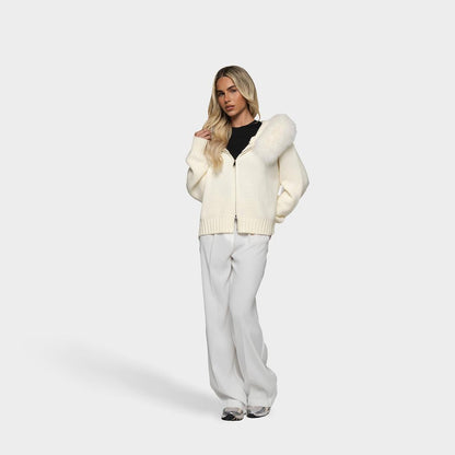 Veste Maille Luxe Bordure Signature