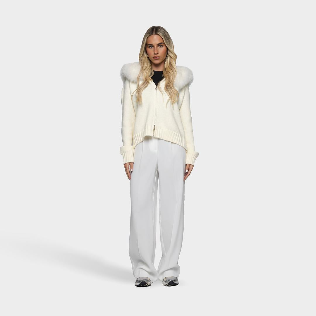 Veste Maille Luxe Bordure Signature